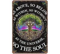 Vintage Tin Sign Vintage Signs Tree of Life As Above So Below As Within So Without As The Universe So The Soul Funny Kitchen Outdoor Garage Man Cave Wall Art Sign 8x12 Inches