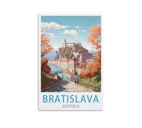 Vintage Tin Signs Bratislava Slovakia Ideal for Pub shed Bar Office Man Cave Home Bedroom Dining Room Kitchen Gift 30x40cm