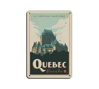 Vintage Tin Signs Canada Quebec Travel Tin Signs Wall Decor for Cafe Bar Pub Home 30 * 30CM