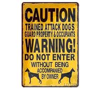Vintage Tin Signs Forest Park Warning Caution Trained Attack DogPub Plaqueigns Sign For Home Cave Garage bar Poster Club Wall Decoration Metal Signs 8x12 Inch
