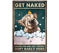 Vintage Tin Signs Kitchen Get Naked Unless You're Just Visiting Don't Make It Weird Metal Signs Vintage Room Decor Aesthetic Wall Art Tin Sign Gift for Garage Living Room Man Cave Bar 8x12 inch