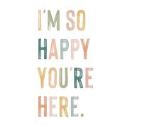 Vintage Tin Signs Metal Wall Art Im So Happy You Re Here Poster Classroom Decor Prints Quotes For Classroom Boho Rainbow Wall Art Nursery Kindergarten Gallery Decor Man Cave Wall Decor 12X16 In