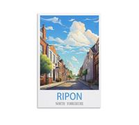 Vintage Tin Signs Ripon North Yorkshire Ideal for Pub shed Bar Office Man Cave Home Bedroom Dining Room Kitchen Gift 30x30cm