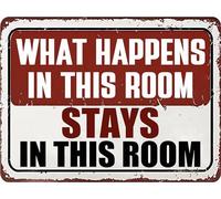 Vintage Tin Signs Wall Art Metal Funny Metal Signs Vintage Street For Garage Your Warning Nothing In Here Is Worth Dying Wall Decor (This Room) 5.5x8 inch