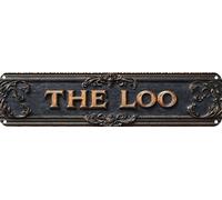 Vintage Tin The Loo Sign Retro Metal Sign for bathroom Decoration - bathroom Funny Wall Art Plaque 4x16 Inch