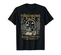 Vintage Tired Moms Book Club Running On Coffee and Chaos T-Shirt