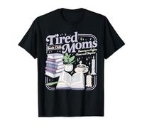 Vintage Tired Moms Book Club Running On Coffee and Chaos T-Shirt