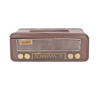Vintage Tissue Box Cover Retro Radio Shape Iron Art Tissue Storage Home Living Room Decor