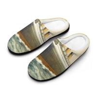 Vintage Titanic Ship Ocean Boat Men's Cotton Slippers Washable Home Slipper Indoor Outdoor Shoes for Men 7-8(40-41)