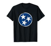 Vintage TN Flag Distressed Blue & White Tennessee State Flag T-Shirt