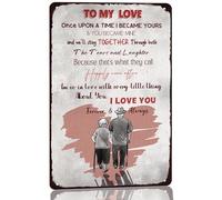 Vintage To My Love Metal Tin Sign Once Upon A Time I Became Yours I Love You Valentine's Day Old Couple Gift Signs for Home Kitchen Bar Garage Wall Art Plaque 8x12 Inch