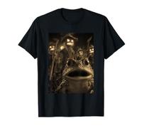 Vintage Toad Selfie with Spooky Scarecrows Halloween Animal T-Shirt