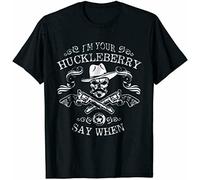 Vintage Tombstone Doc Holliday I'm Your Huckleberry Say When Black T-Shirt
