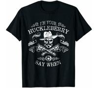 Vintage Tombstone Doc Holliday I'm Your Huckleberry Say When T-Shirt Black L