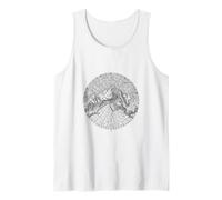 Vintage Topographic Art Retro Geography Space Nature Graphic Tank Top