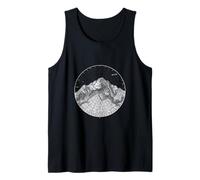 Vintage Topographic Art Retro Geography Space Science Lovers Tank Top