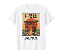Vintage Torii Gate Art Asia Cool Japanese Poster T-Shirt