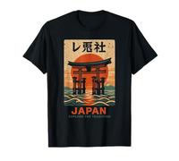 Vintage Torii Gate Art Asia Cool Japanese Poster T-Shirt