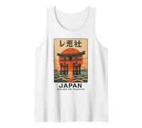 Vintage Torii Gate Art Asia Cool Japanese Poster Tank Top