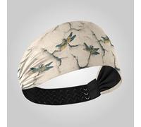 Vintage Torn Paper Style Dragonfly no Slip Womens Headbands Stretchy Sweaty Bands for Workouts Tennis Volleyball