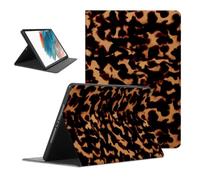 Vintage Tortoise Shell Tablet Case for iPad mini | Tortoise Shell Caramel Brown Retro Classic Pattern Adjustable Flip PU Leather Stand Funda Protective Case for Girls Women
