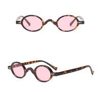 Vintage Tortoiseshell Frame Blue Sunnies Sunglasses For Women Sun Glasses Oval Ocean Lens Shades Eyewear Female UV400 (C3 Tortoises Pink,One Size)