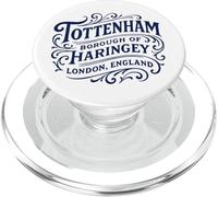 Vintage Tottenham Borough of Haringey London Navy Print PopSockets PopGrip for MagSafe
