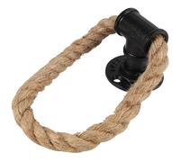 Vintage Towel Rack Ring Industrial Style Wall Mount Towel Holder Iron Pipe Jute Rope Bathroom Toilet Home Hotels Decoration