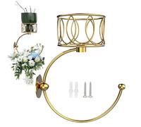 Vintage Towel Ring - 8.07x6.3x3.54 Inch Hanger, Integrated Candlestick Bracket, Antique Wall Mount | Bathroom Vanity, Kitchen Back Splash, Bedroom Suite, Nursery Wall, Apartment Entryway