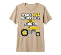 Vintage Tractor, Make Hay While The Sun Shines, Summer Premium T-Shirt