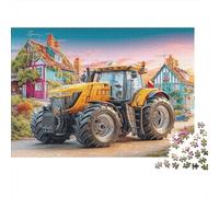 Vintage Tractor Scene 1000 Piece Jigsaw Puzzle Recycled Farm Landscape Senior Puzzles Party Game Props Developing Children‘s Intelligence Educational Fun 52x38cm/1000pcs