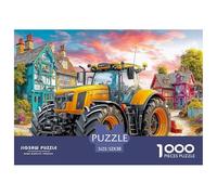 Vintage Tractor SceneLegendary Jigsaw Puzzles for Adults Rural Countryside Art Style Presenting 1000 Advanced ‘Impossible-to-Hard’ Difficulty Challenging Puzzle Educational Games for Both Women And Me