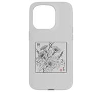 Vintage Traditional Japanese Morning-Glory Floral Botanical Case for iPhone 15 Pro