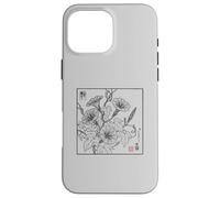 Vintage Traditional Japanese Morning-Glory Floral Botanical Case for iPhone 16 Pro Max