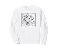 Vintage Traditional Japanese Morning-Glory Floral Botanical Sweatshirt