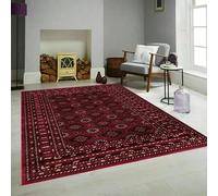 Vintage Traditional Rugs Luxury Oriental Design Large Carpets for Living Room Bedroom Hallway Runner Floor Mat (280 x 380 cm), Red