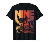 Vintage Train 9th Birthday Nine Year Old Boys Locomotive T-Shirt