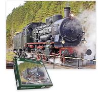 Vintage Train Jigsaw Puzzle for Adults, 1000 Pieces - DRG Class 38 Steam Locomotive 2455 - Scenic Countryside Jigsaw Puzzle for Railway & History Lovers