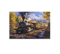 Vintage Train Journey,1000-piece puzzle,Adult DIY Artwork,26x38cm