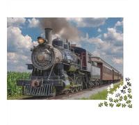 Vintage Train Recycled Cardboard 1000 Piece Historic Railway Scene Jigsaw, Stress Relief, Personalised, Wall Decor & Home Leisure 38x26cm/1000pcs