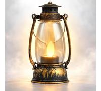Vintage Traitors Lantern, Battery Powered Lanterns Portable Lights Lamps | Portable Vintage Style Led Lantern Wired LED Lights Or Flickering Flame Fake Candle Lights Retro Halloween Lantern