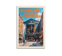 Vintage Travel Dublin Guinness Storehouse Room Living Room Decor Modern Aesthetic Wall Art Gift For Friend Bed Unframe-style 08x12inch(20x30cm)
