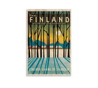 Vintage Travel Finland Poster Canvas Wall Art Decor Painting for Home Living Room Bedroom 24x36inch(60x90cm) Unframe-style