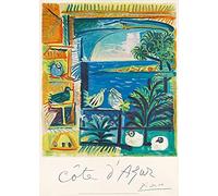 Vintage Travel France 'Cote D'Azur', Picasso, Reproduction A4/A3 Vintage Art Deco Travel Poster (A3)