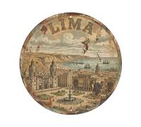 Vintage Travel Peru Lima Metal Tin Sign