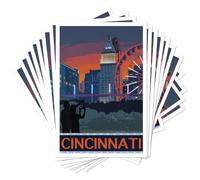 Vintage Travel Postcards Bulk, US City Landmarks Postcards Set of 20, 4x6 Inch Travel Postcards from Around the World, Retro American Travel Souvenirs Postcards for Mailing and Gifts (Cincinnati)