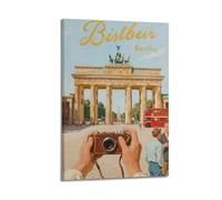 Vintage Travel Poster Berlin Brandenburg Gate Victory Goddess Victoria Poster Decorative Painting Canvas Wall Posters And Art Picture Print Modern Family Bedroom Decor Posters 12x18inch(30x45cm)