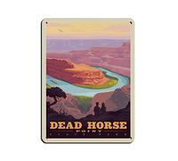 Vintage Travel Poster Dead Horse Point State Park Utah Tin Sign Vintage Metal Pub Club Cafe Bar Home Wall Art Decoration Poster Retro 30x30CM