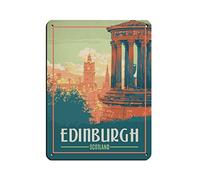 Vintage Travel Poster Edinburgh Scotland Tin Sign Vintage Metal Pub Club Cafe Bar Home Wall Art Decoration Poster Retro 30 * 40cm