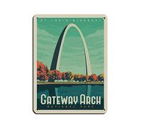 Vintage Travel Poster Gateway Arch Retro Poster Metal Tin Sign Retro Iron Painting for Bar Man Cave Cafe Family Garage Poster Wall Decor 15x30CM